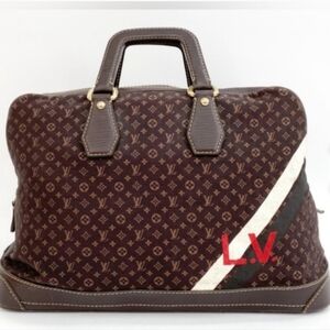 LOUIS VUITTON Mini Lin Initiales Isfahan Ebene Carryall